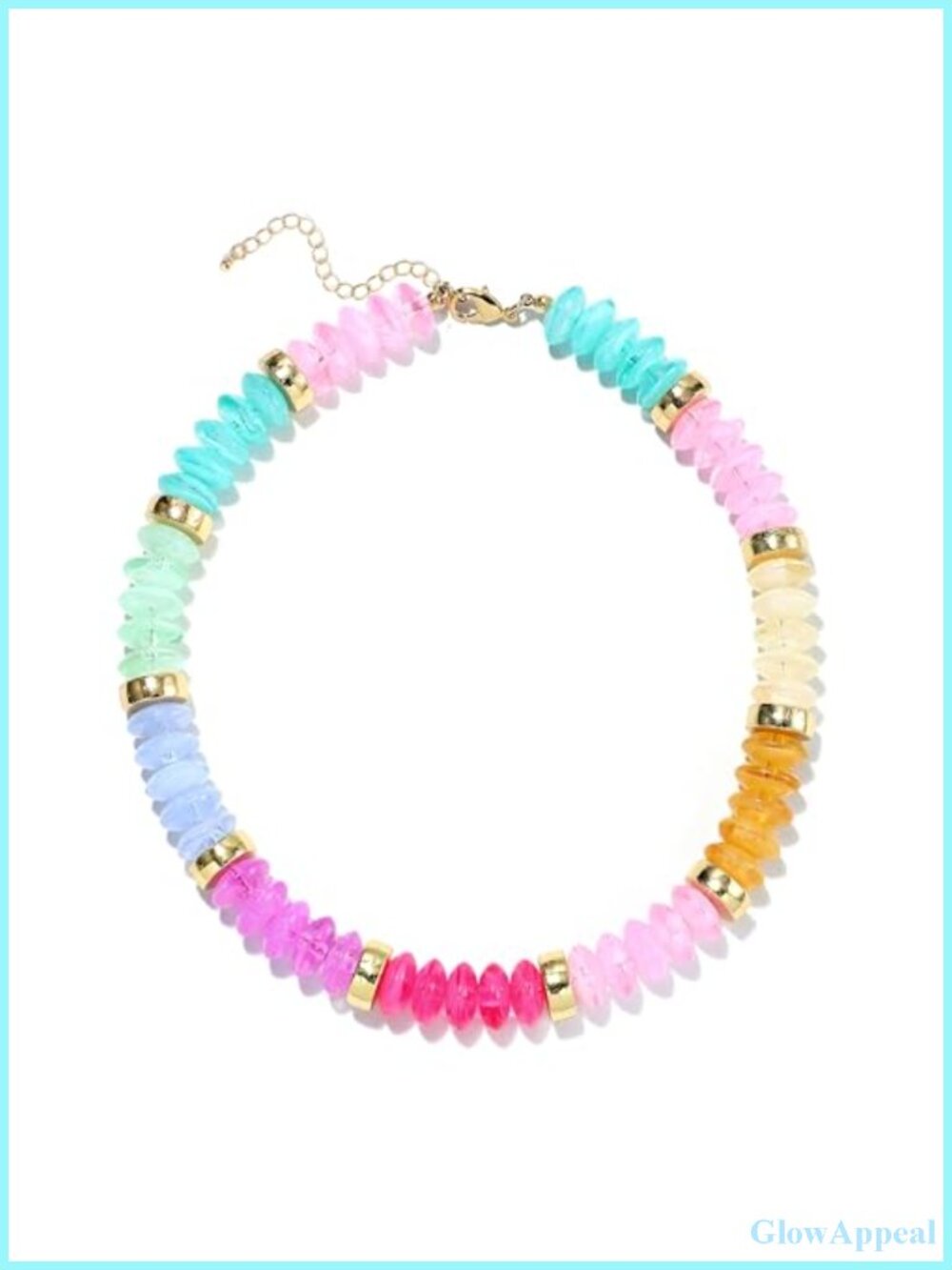 Acrylic Beaded Choker Necklace Boho Summer Beach Jewelry